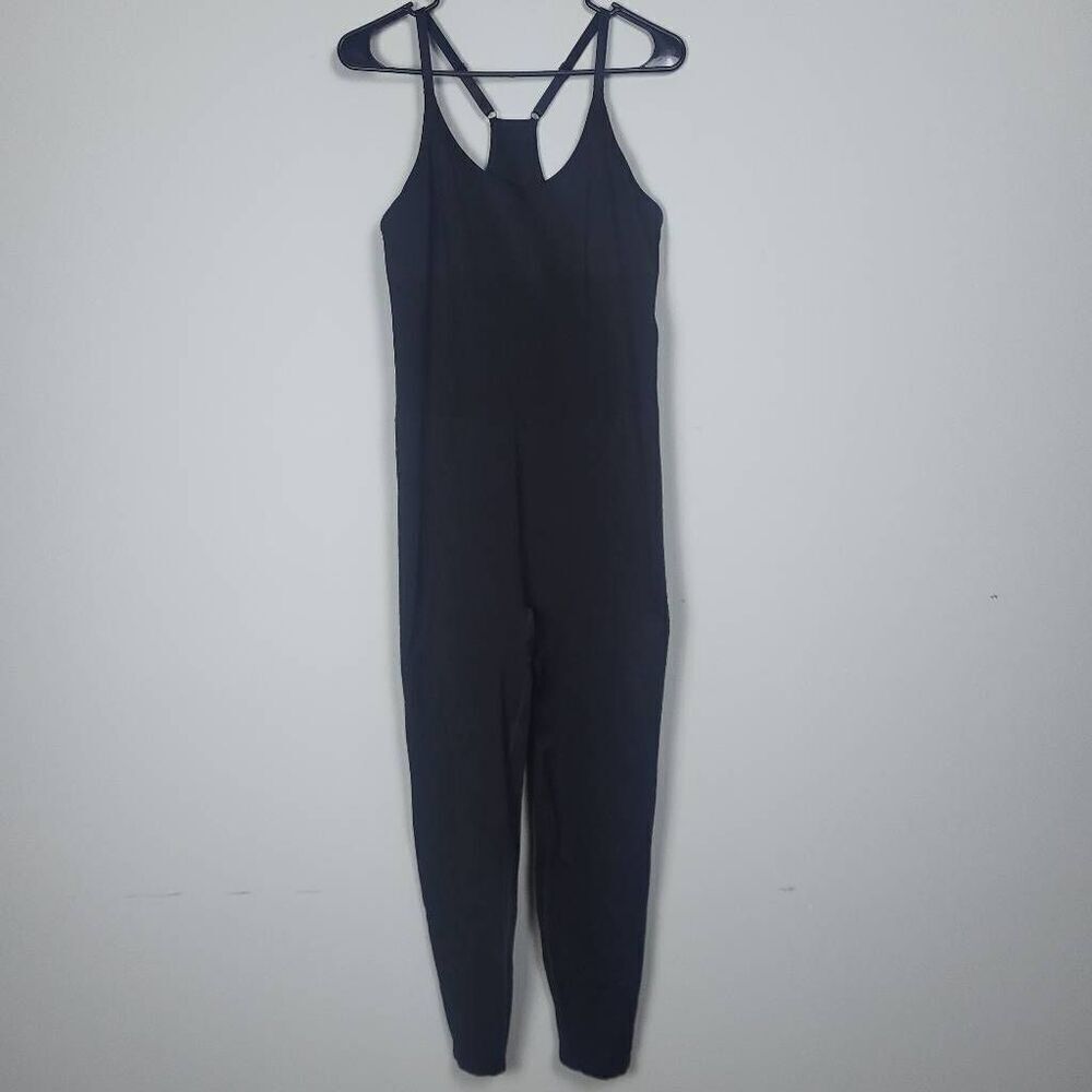 PINK Active line Sleek Black Strappy Jumpsuit